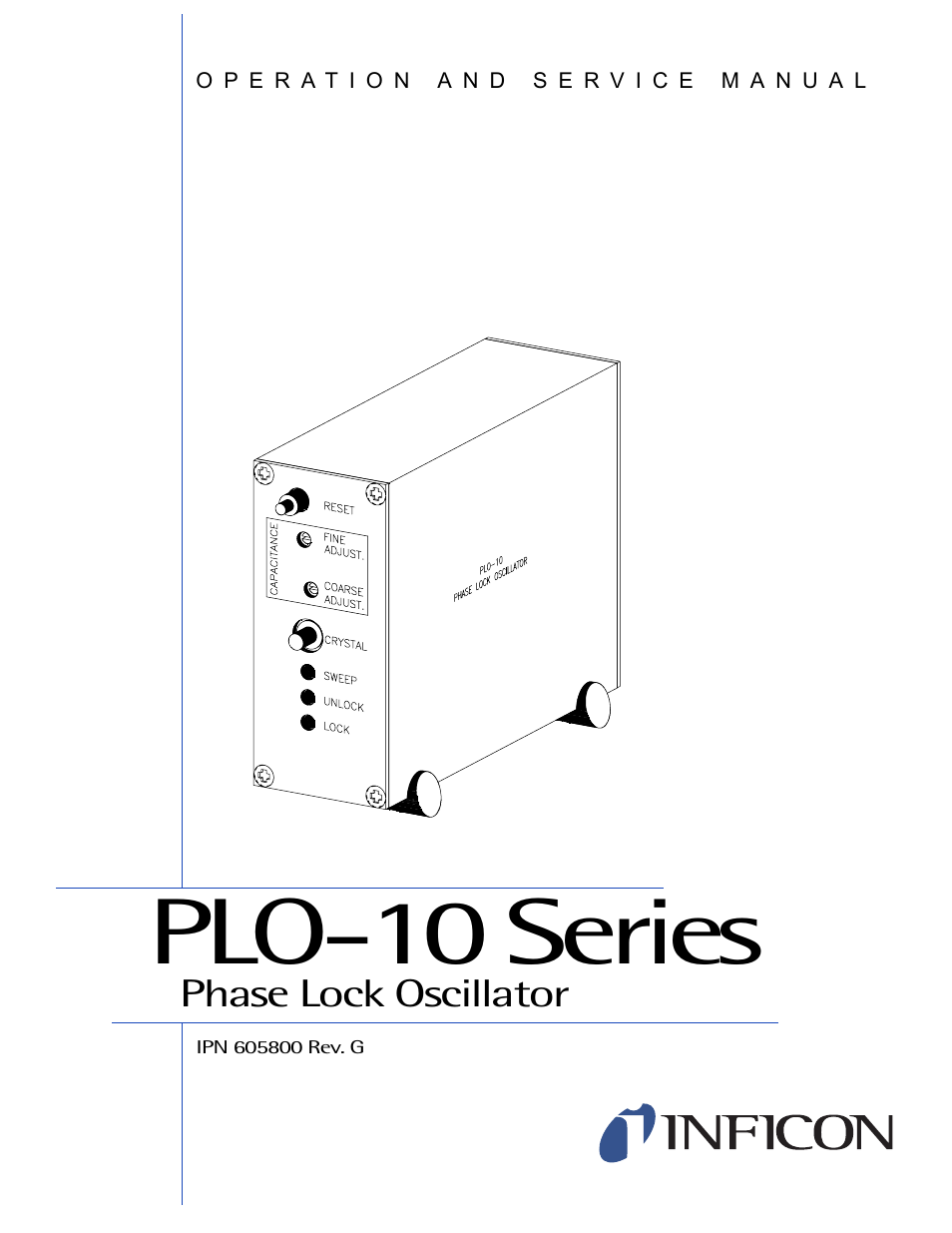 INFICON PLO-10i Phase Lock Oscillator User Manual | 74 pages