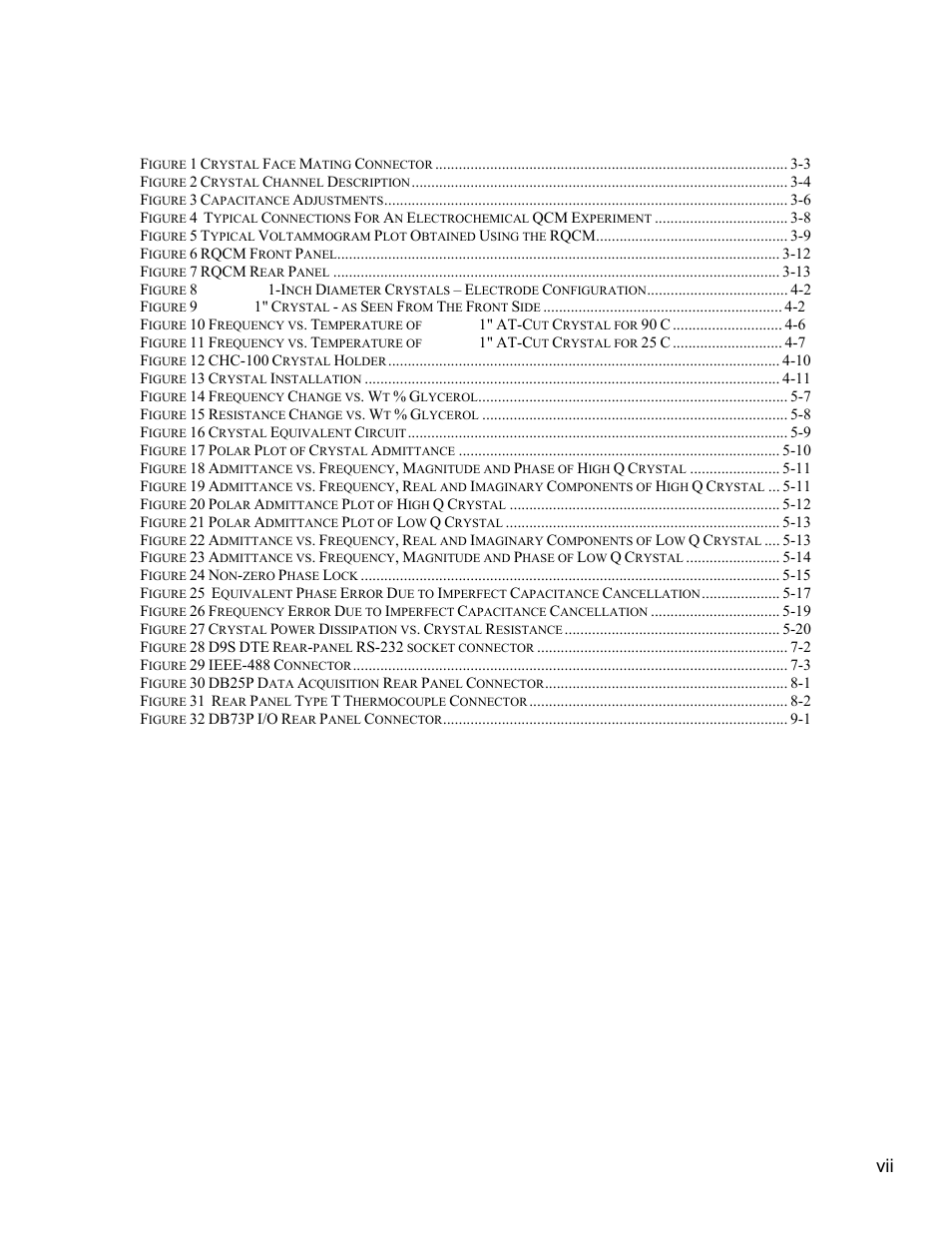 Table of figures | INFICON RQCM - Quartz Crystal Microbalance Research System User Manual | Page 12 / 102