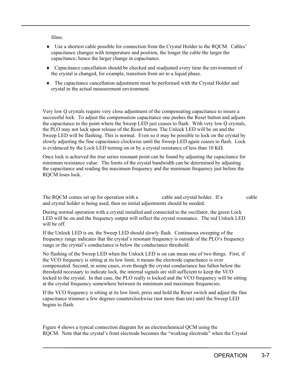Working with very low q crystals, Normal operation, Hookup for electrochemical experiments | Working, With, Very, Crystals -7, Normal, Operation -7, Hookup | INFICON RQCM - Quartz Crystal Microbalance Research System User Manual | Page 31 / 102