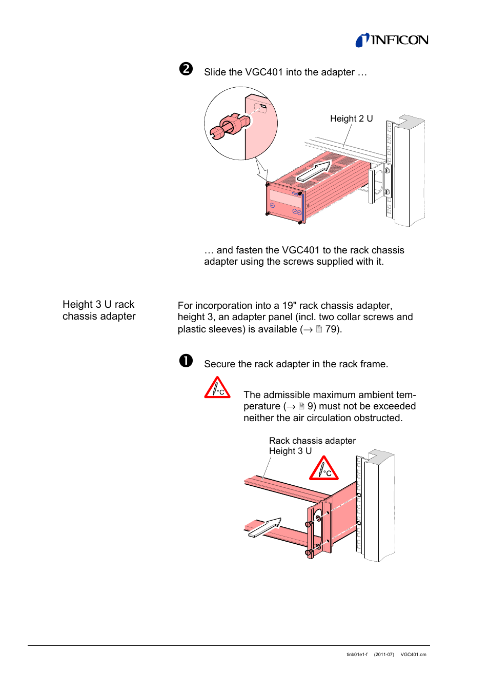 INFICON VGC401 Single-Channel Controller User Manual | Page 16 / 94