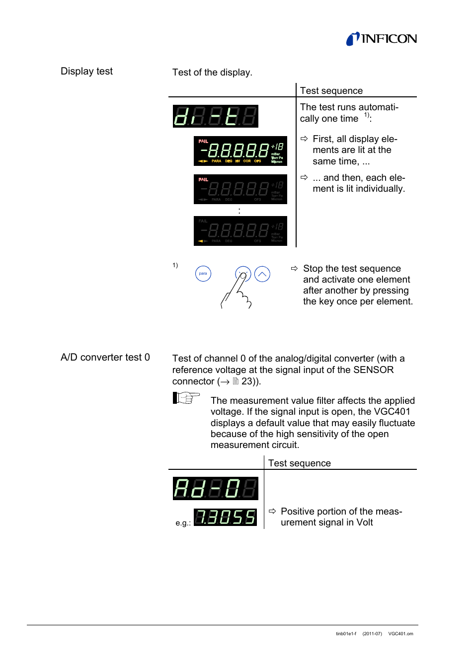 INFICON VGC401 Single-Channel Controller User Manual | Page 52 / 94