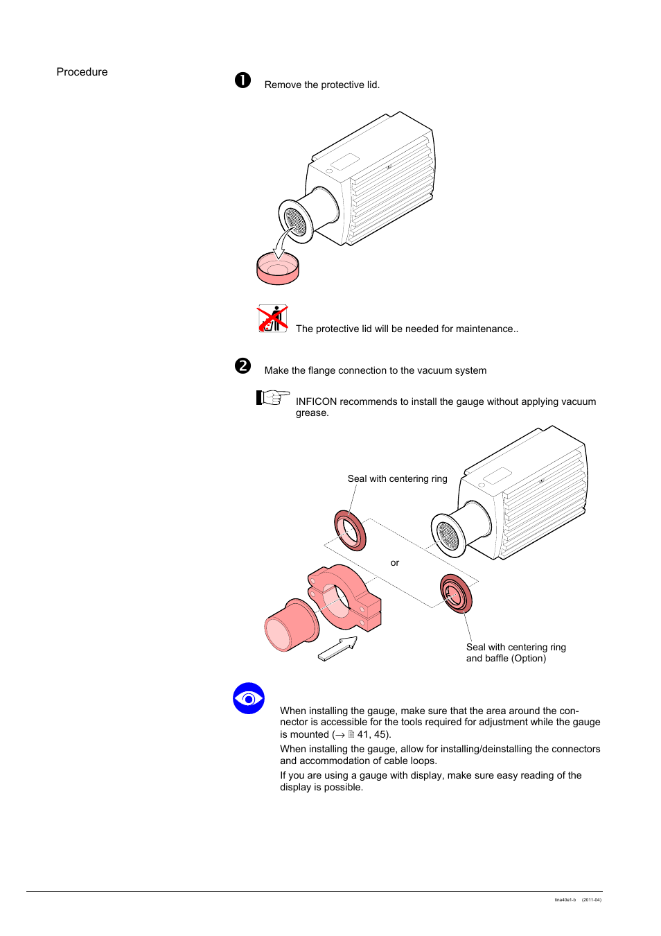INFICON BCG450 ATM to Ultra-High Vacuum Triple Gauge User Manual | Page 14 / 60