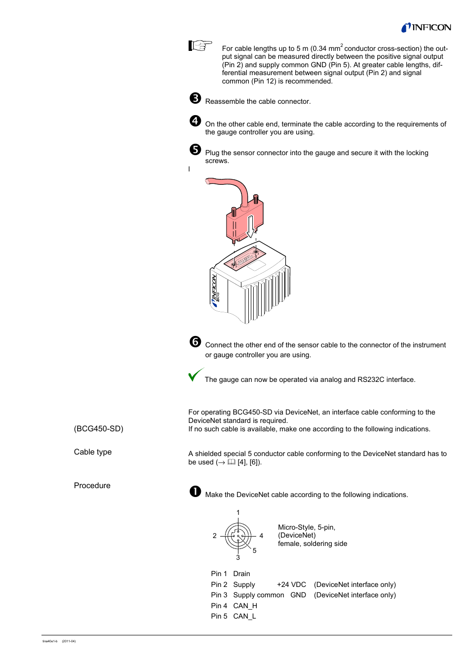 INFICON BCG450 ATM to Ultra-High Vacuum Triple Gauge User Manual | Page 21 / 60
