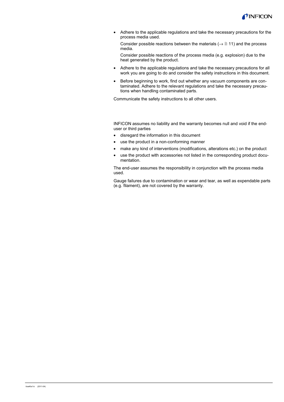 INFICON BCG450 ATM to Ultra-High Vacuum Triple Gauge User Manual | Page 7 / 60