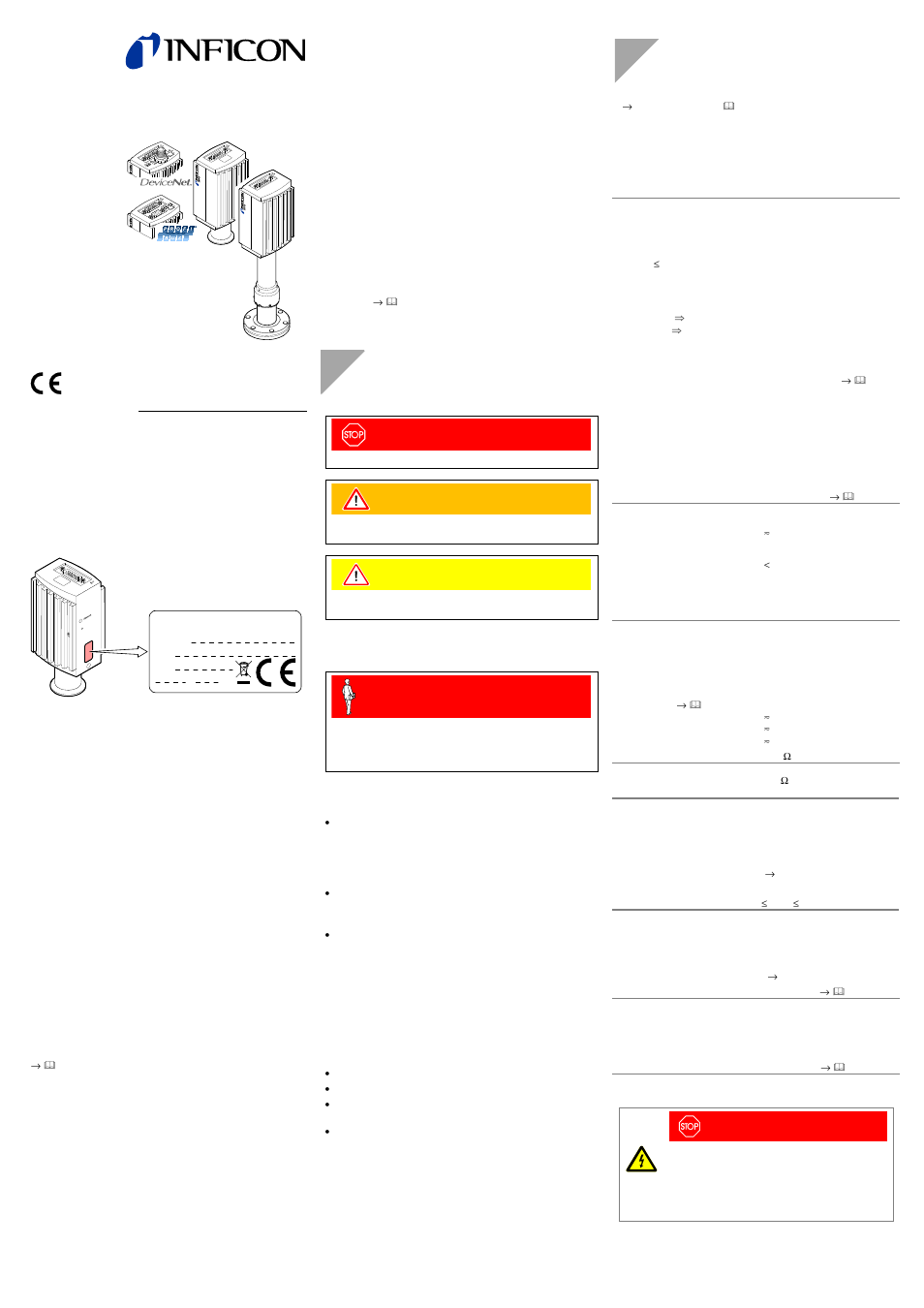 INFICON BPG402-Sx ATM to Ultra-High Vacuum Gauge User Manual | 4 pages