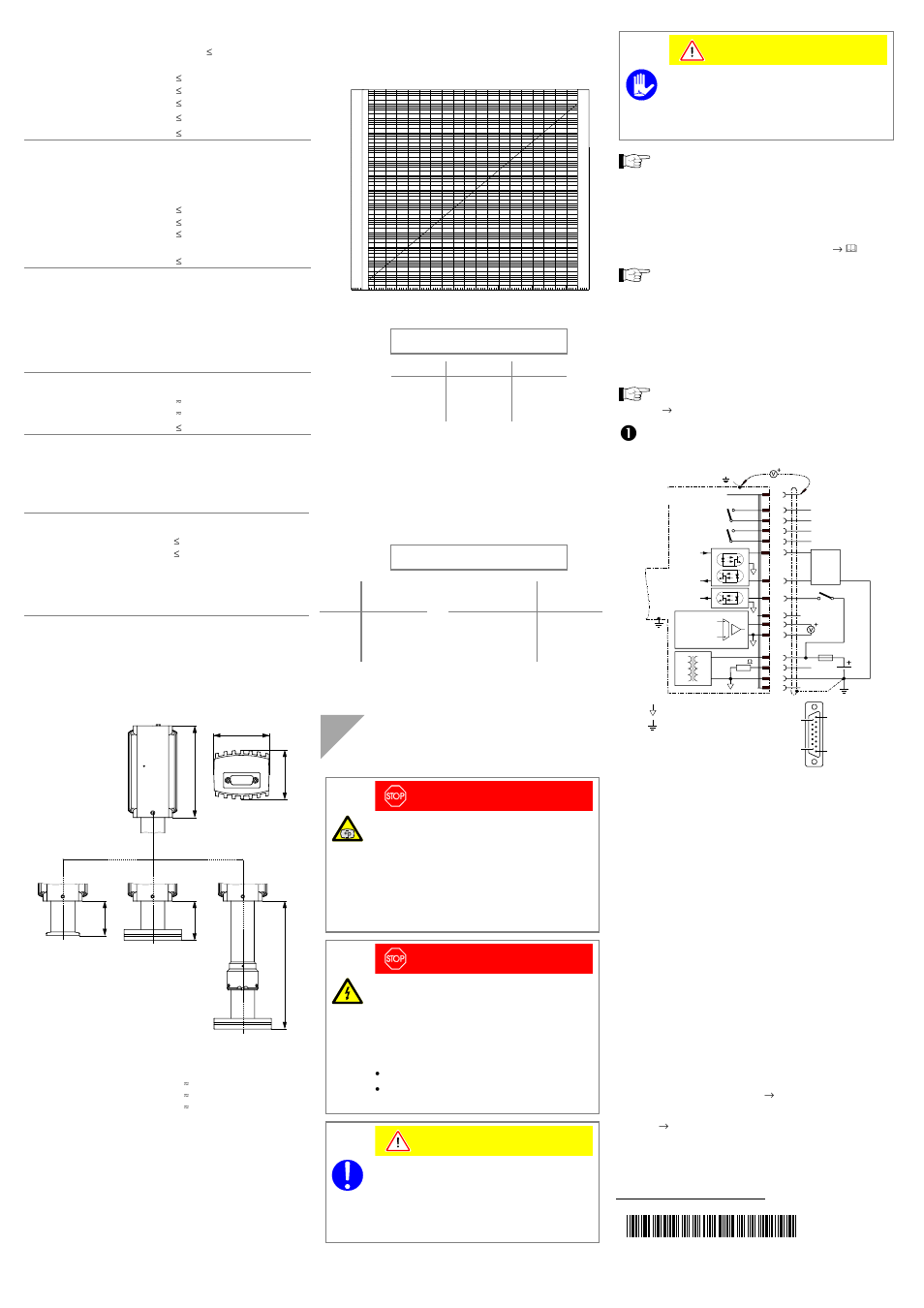 Installation, Measuring signal vs. pressure, Gas type dependence | Vacuum connection, Electrical connection | INFICON BPG402-Sx ATM to Ultra-High Vacuum Gauge User Manual | Page 2 / 4