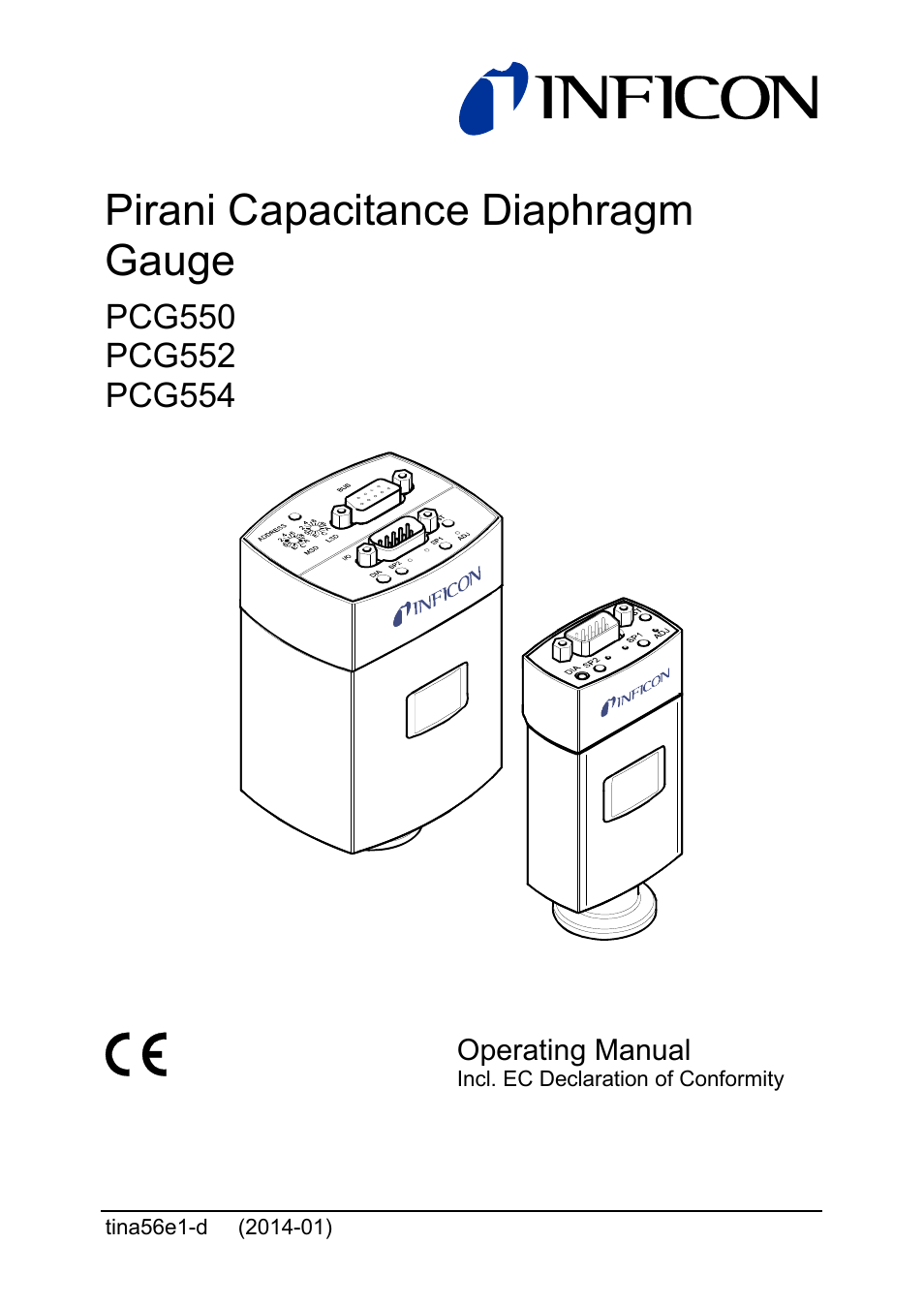 INFICON PCG55x ATM to Medium Vacuum Gauge User Manual | 72 pages