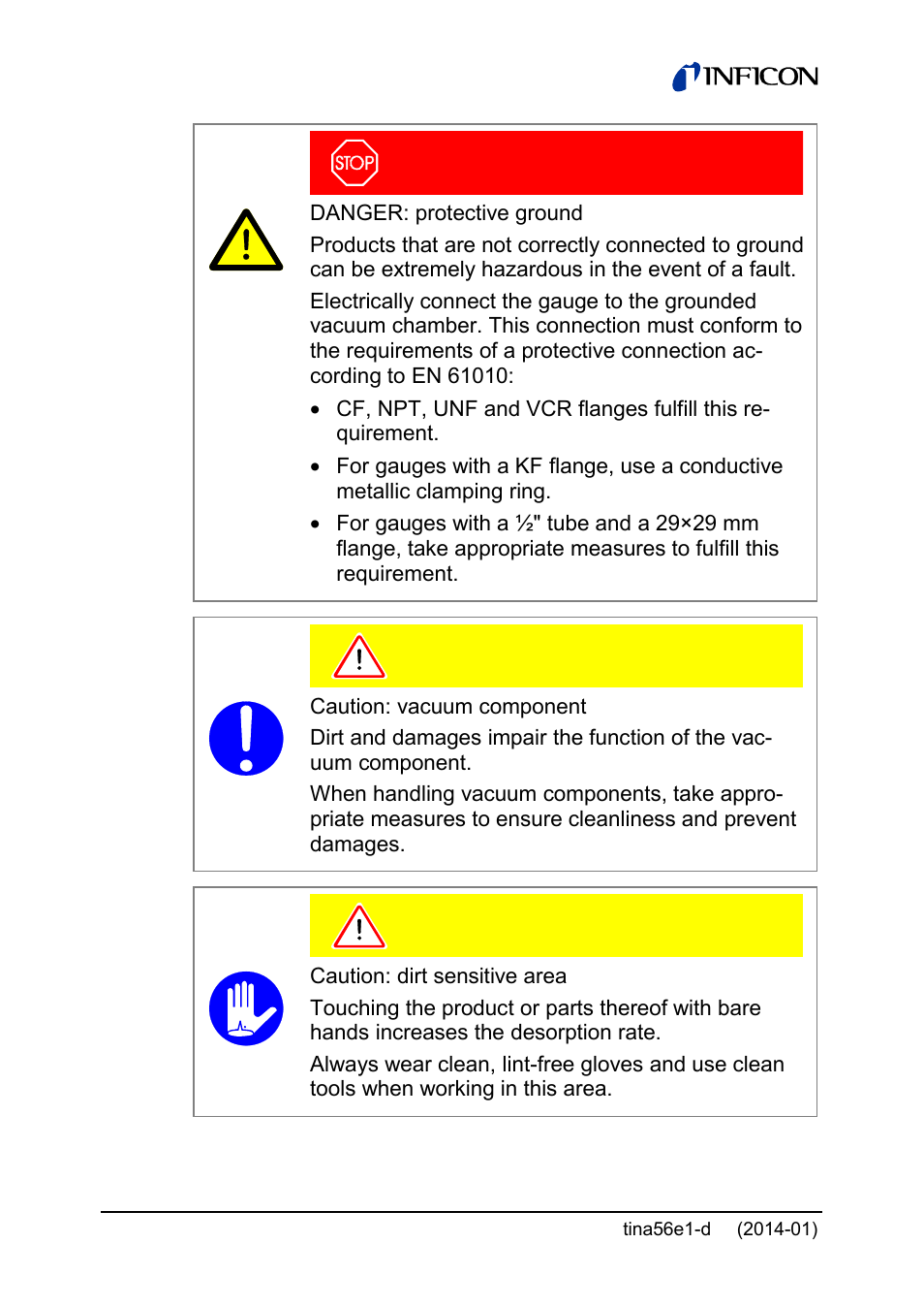 INFICON PCG55x ATM to Medium Vacuum Gauge User Manual | Page 26 / 72