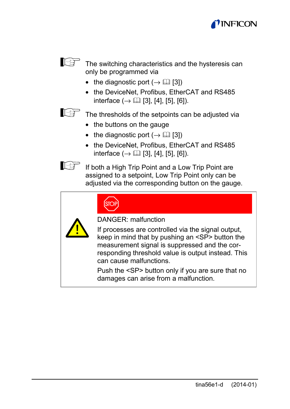 INFICON PCG55x ATM to Medium Vacuum Gauge User Manual | Page 44 / 72