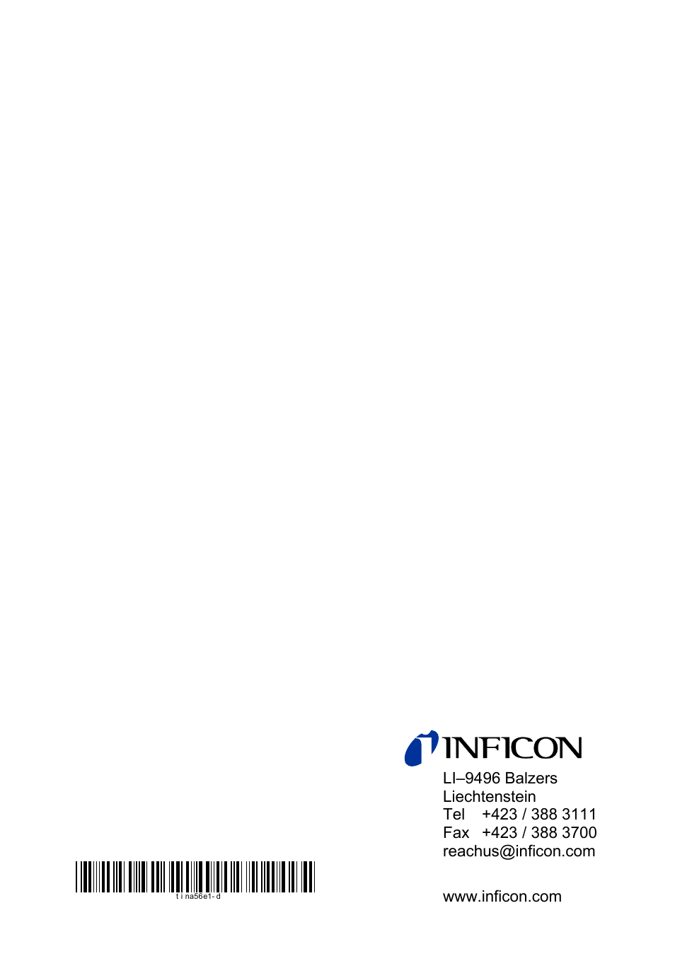 INFICON PCG55x ATM to Medium Vacuum Gauge User Manual | Page 72 / 72