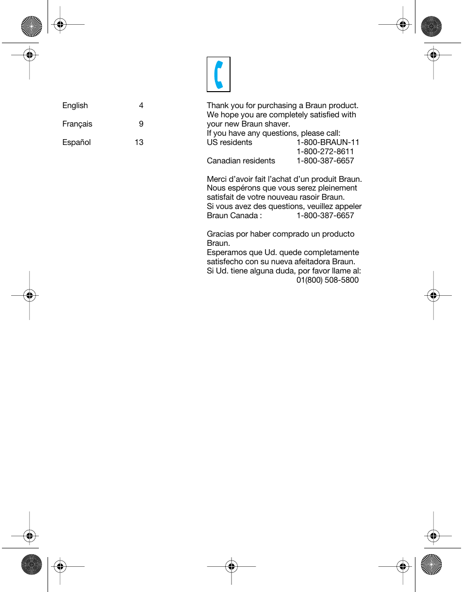 Braun 4745 User Manual | Page 2 / 17