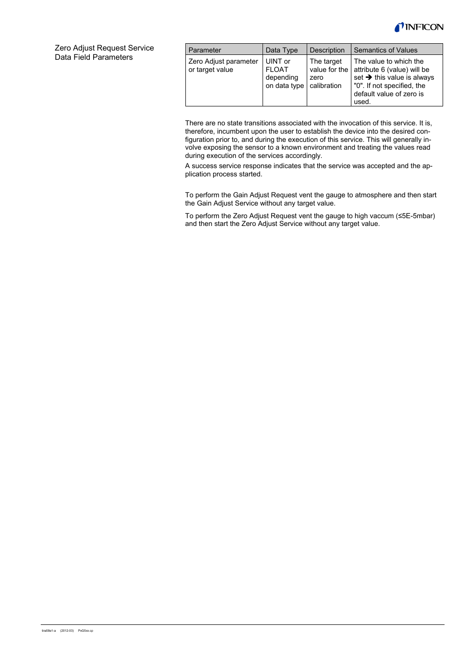INFICON PSG55x ATM to Medium Vacuum Gauge (DeviceNet) User Manual | Page 29 / 44