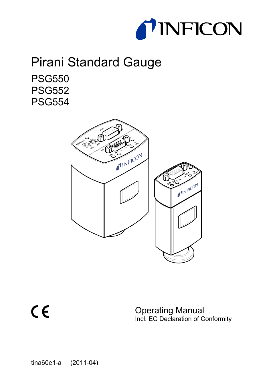 INFICON PSG55x ATM to Medium Vacuum Gauge User Manual | 64 pages