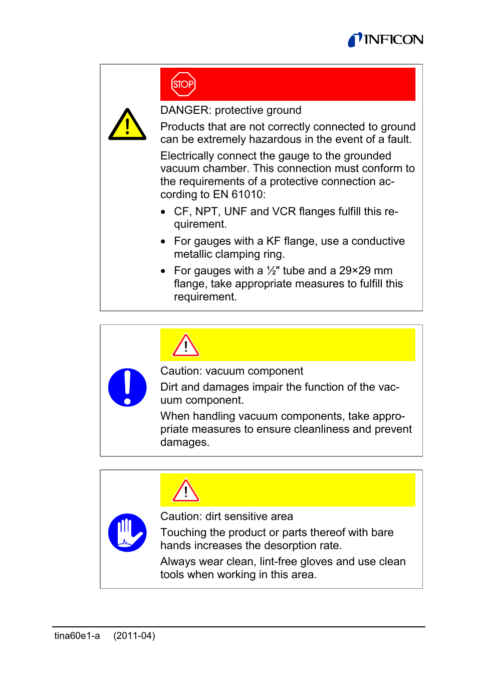 INFICON PSG55x ATM to Medium Vacuum Gauge User Manual | Page 25 / 64