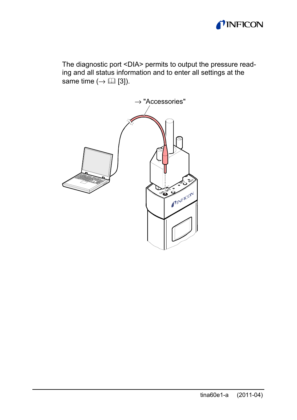 4 diagnostic port (rs232c interface) | INFICON PSG55x ATM to Medium Vacuum Gauge User Manual | Page 44 / 64