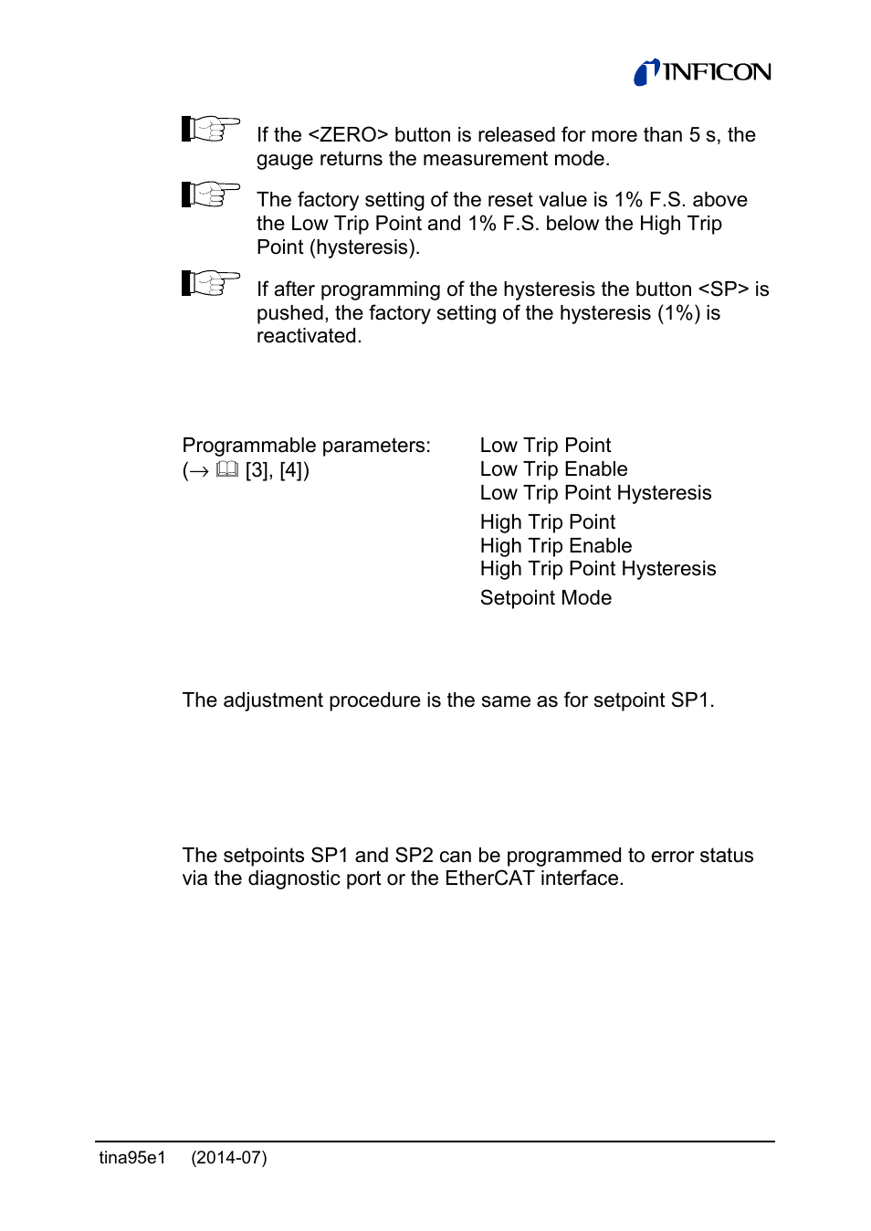 4 error status | INFICON Stripe CDG100Dhs 0.1 ... 1000Torr / mbar User Manual | Page 33 / 48