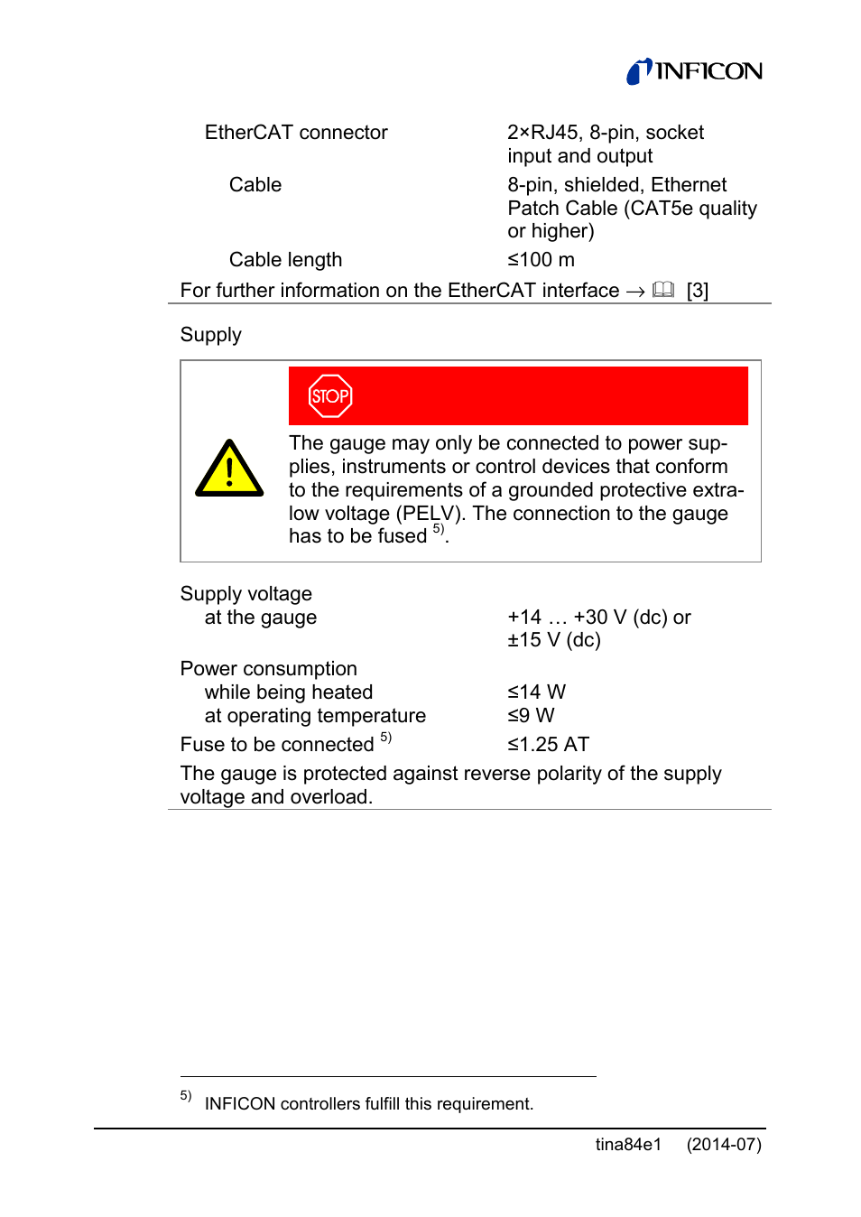 INFICON Stripe CDG045Dhs 0.01 ... 1000Torr / mbar, new 10mTorr User Manual | Page 12 / 44