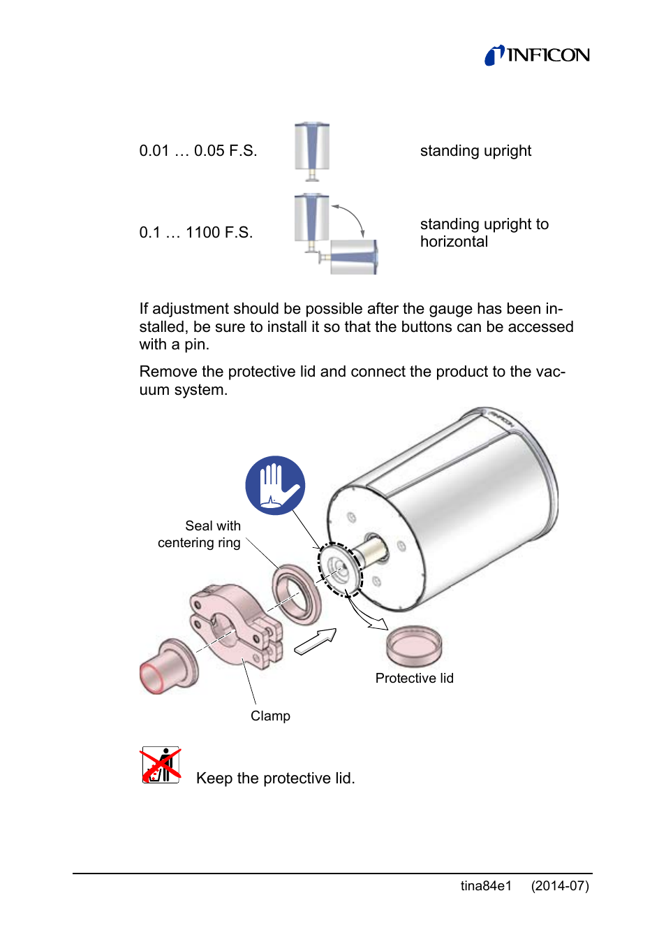 INFICON Stripe CDG045Dhs 0.01 ... 1000Torr / mbar, new 10mTorr User Manual | Page 18 / 44