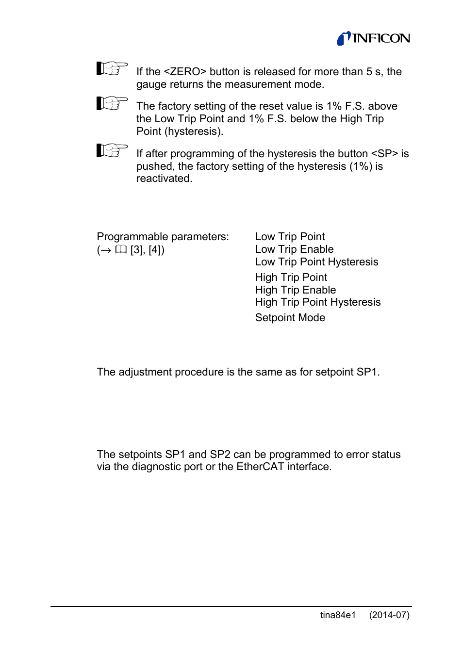 4 error status | INFICON Stripe CDG045Dhs 0.01 ... 1000Torr / mbar, new 10mTorr User Manual | Page 32 / 44