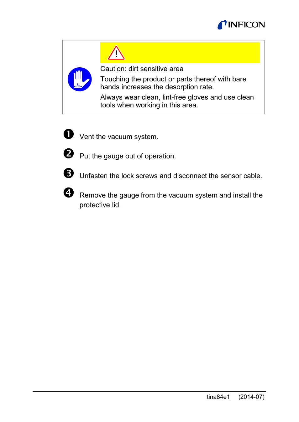INFICON Stripe CDG045Dhs 0.01 ... 1000Torr / mbar, new 10mTorr User Manual | Page 38 / 44