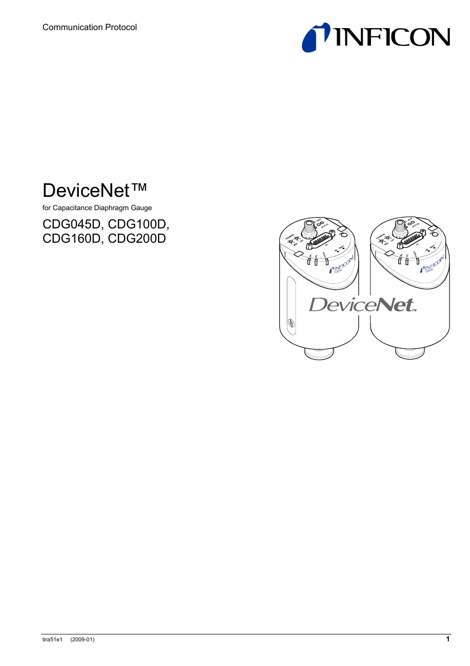 INFICON SKY CDGxxxD (DeviceNet) User Manual | 36 pages