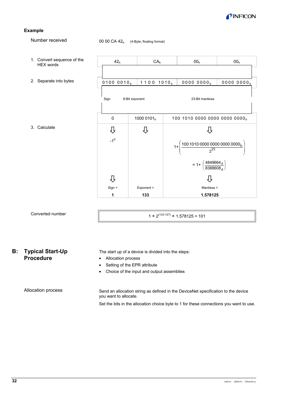B: typical start-up procedure | INFICON SKY CDGxxxD (DeviceNet) User Manual | Page 32 / 36
