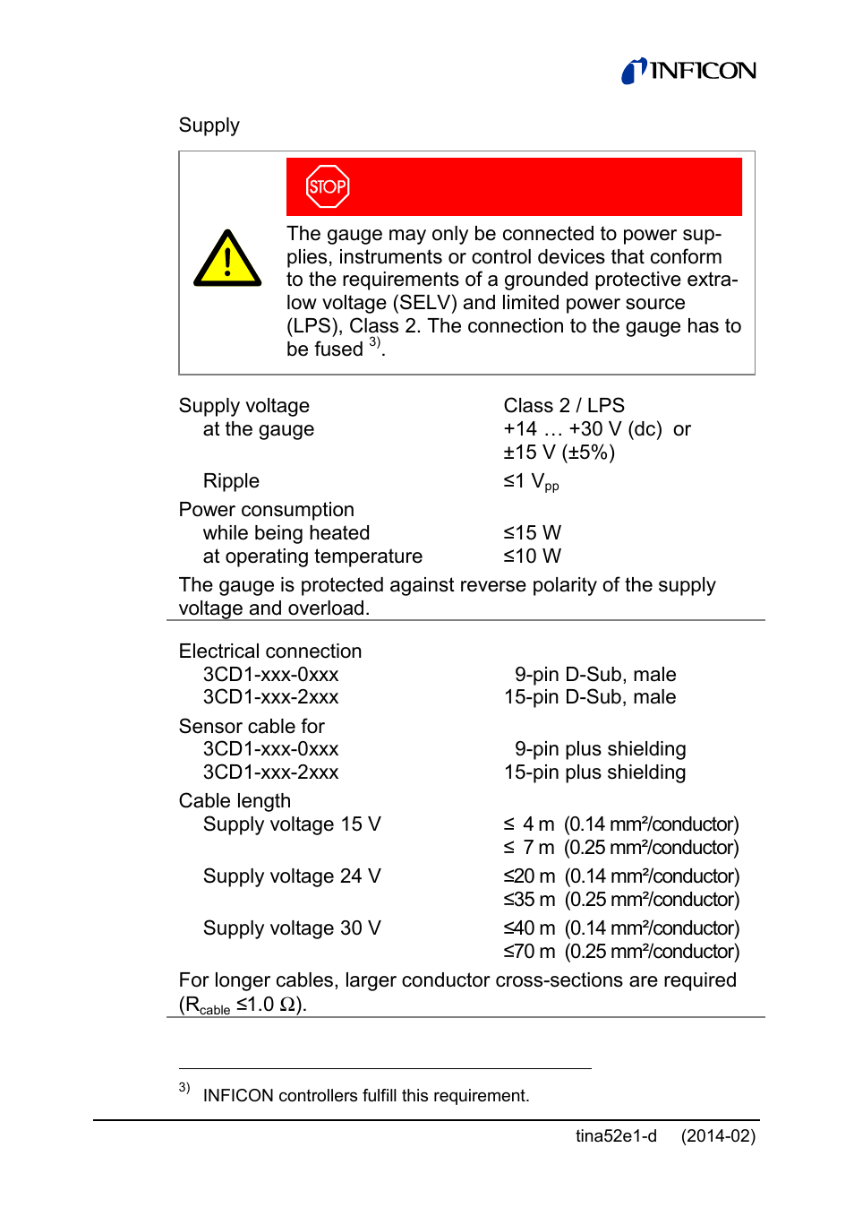 INFICON SKY CDG100D 0.1 ... 1000 Torr / mbar User Manual | Page 12 / 44