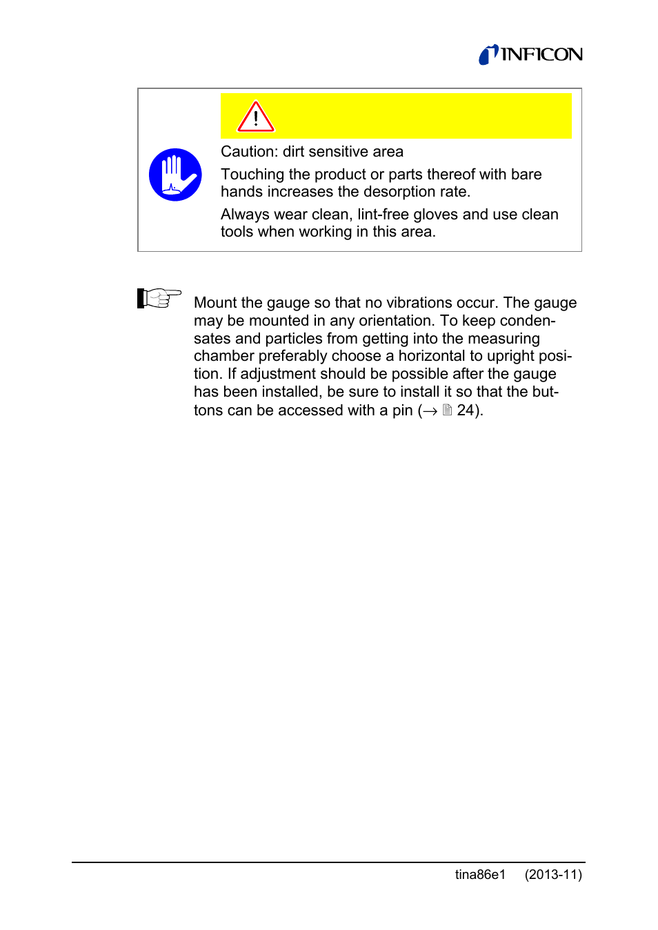 INFICON Edge CDG045D2 1 … 1000Torr / mbar User Manual | Page 18 / 44