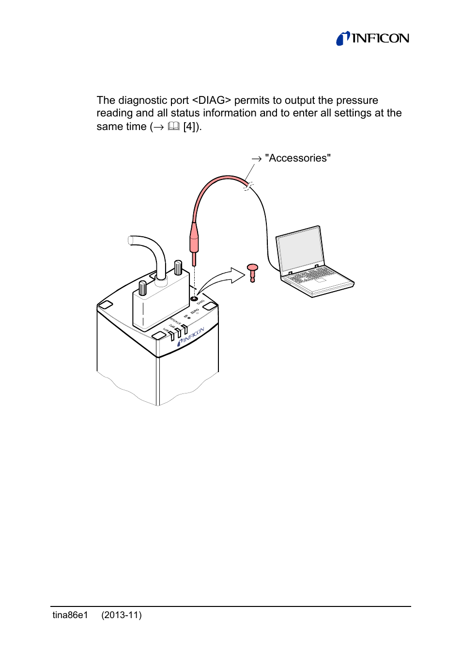 5 diagnostic port (rs232c interface) | INFICON Edge CDG045D2 1 … 1000Torr / mbar User Manual | Page 33 / 44