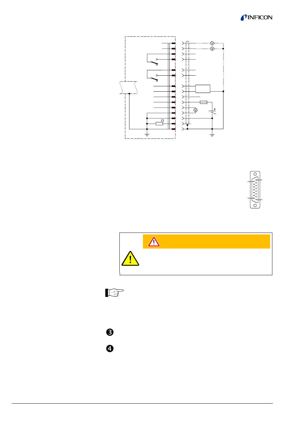 Warning | INFICON HPG400 ATM to High-Vacuum Gauge User Manual | Page 18 / 52