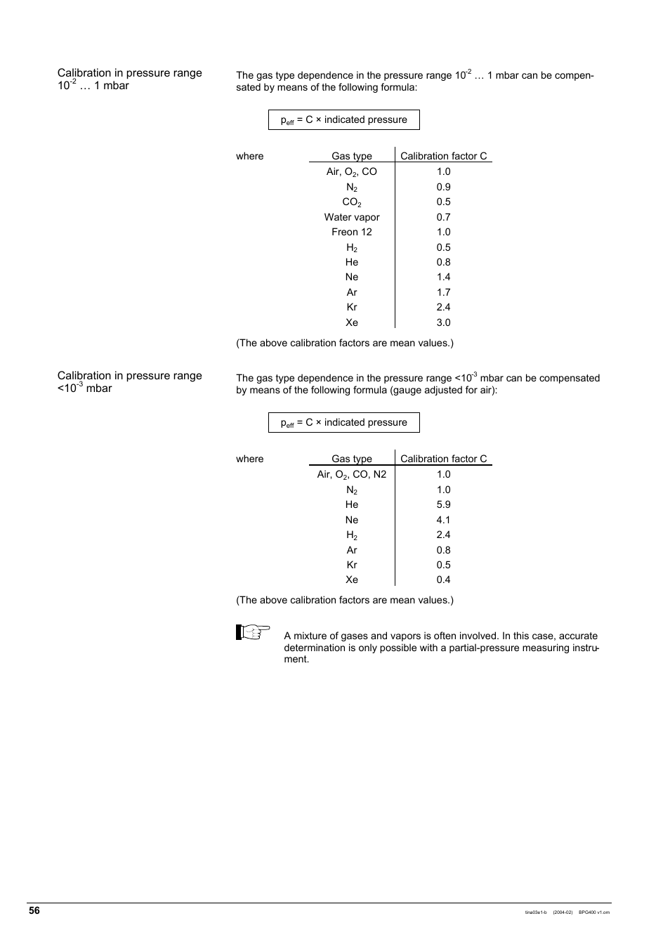 INFICON BPG400 ATM to Ultra-High Vacuum Gauge User Manual | Page 56 / 60