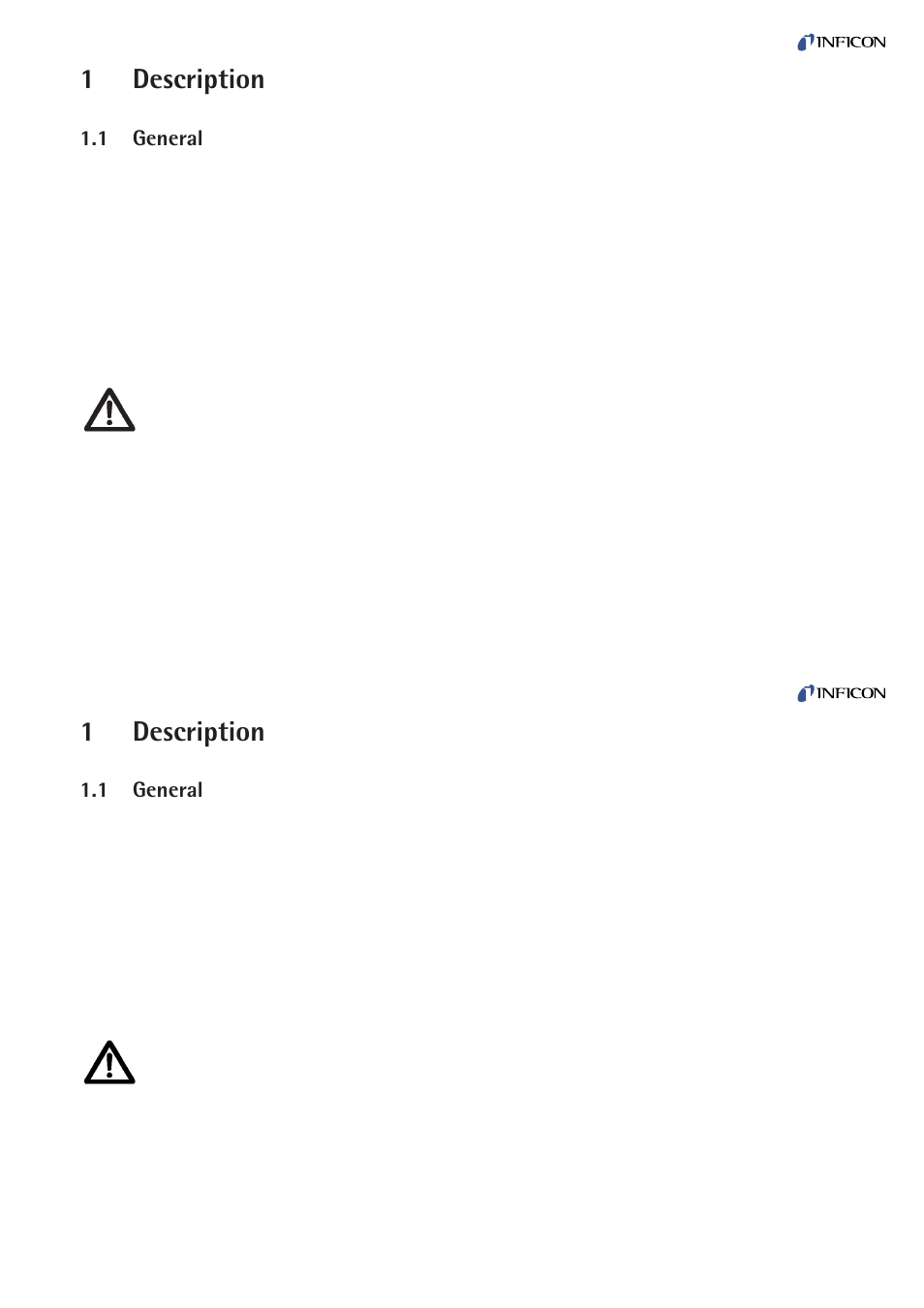 Description, General, 1description | 1 general | INFICON PEG100 Medium to Ultra-High Vacuum Gauge User Manual | Page 3 / 26