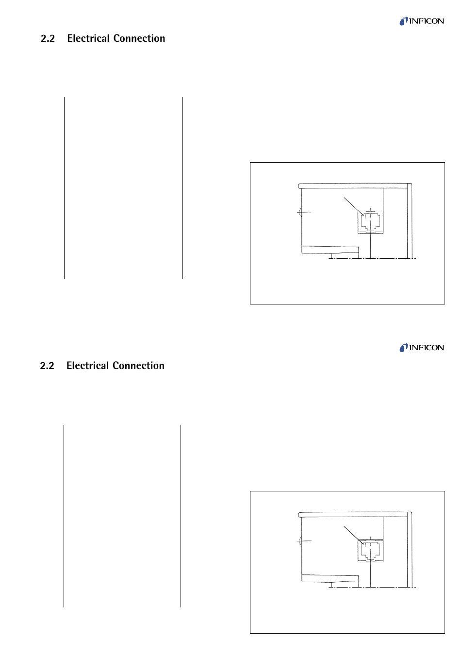 Electrical connection, 2 electrical connection | INFICON PEG100 Medium to Ultra-High Vacuum Gauge User Manual | Page 9 / 26