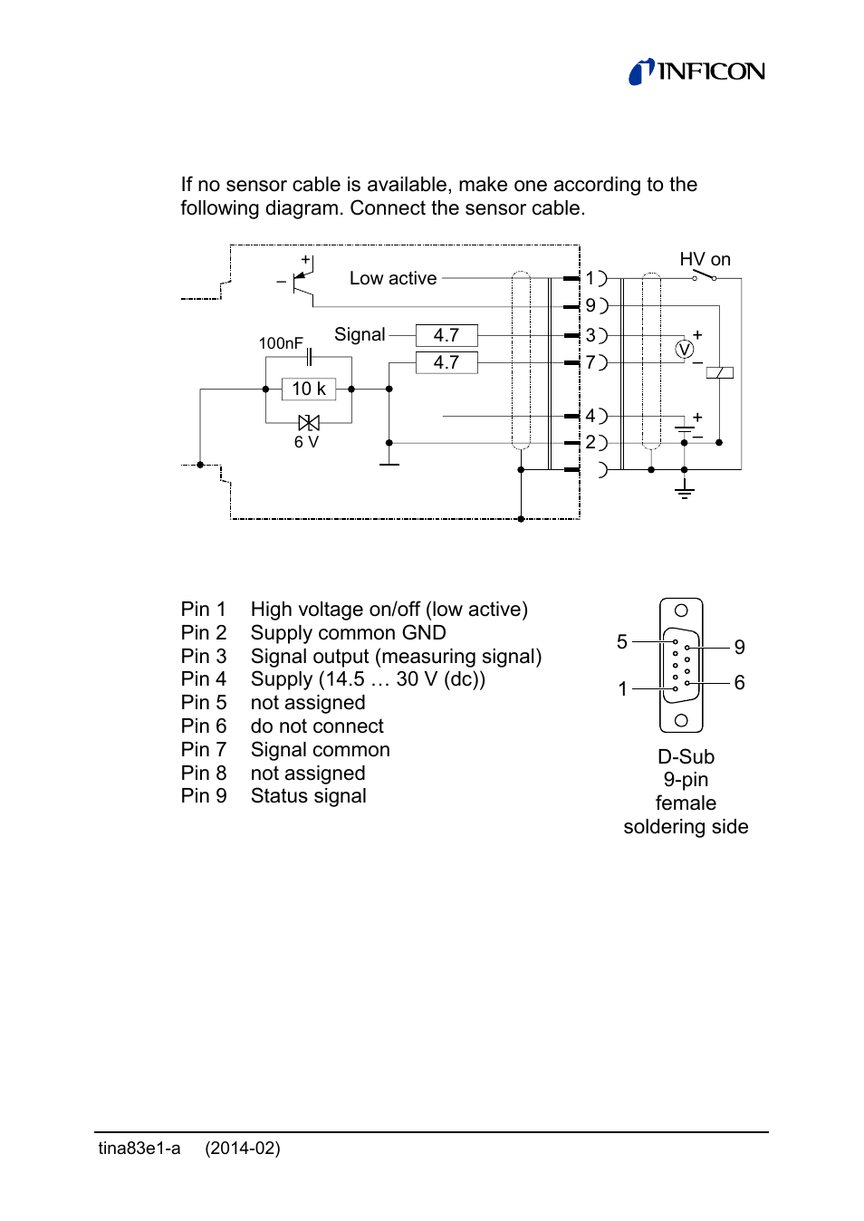 2 d-sub, 9-pin connector | INFICON Gemini ATM to Ultra-High Vacuum Gauge User Manual | Page 29 / 60