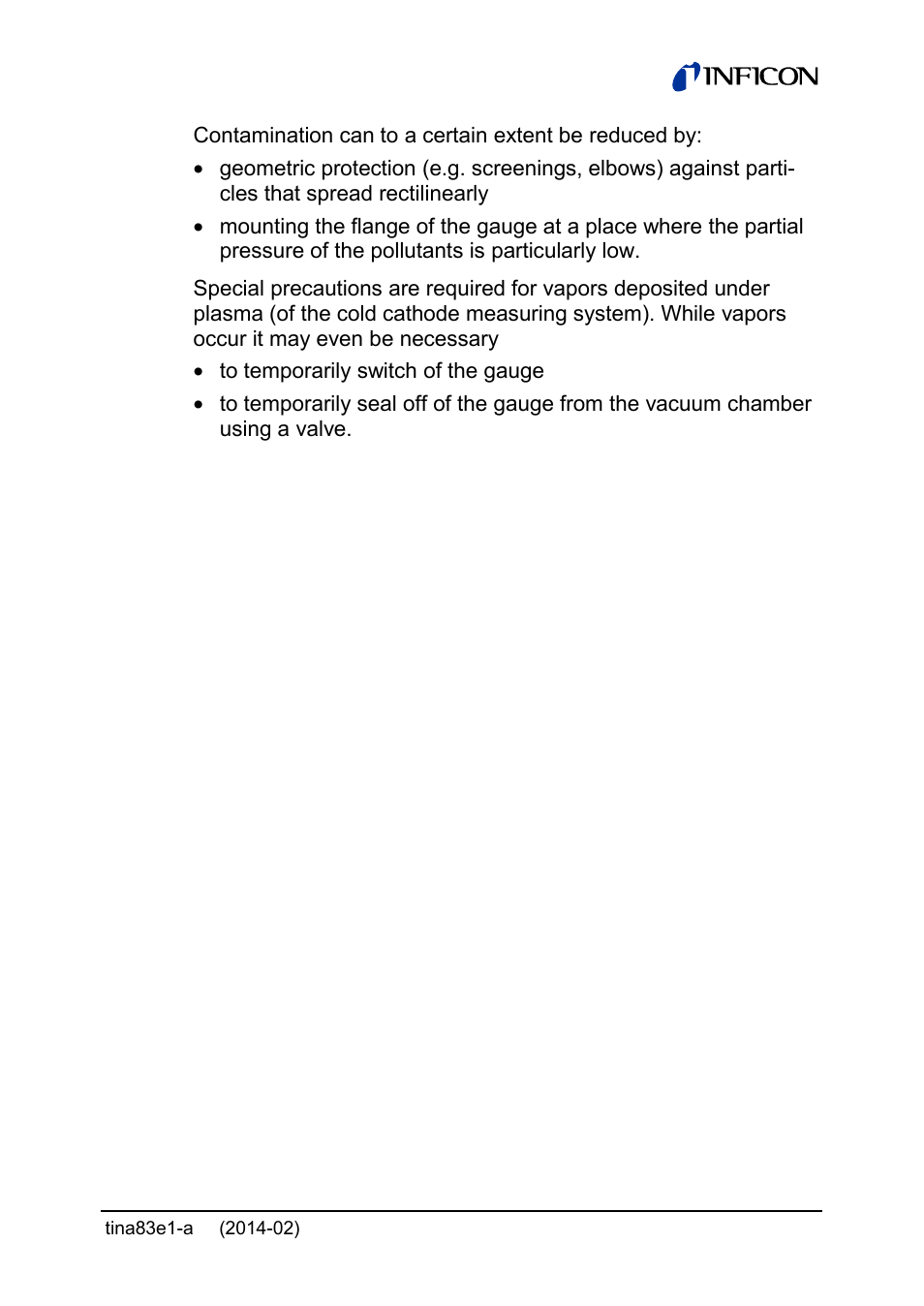 INFICON Gemini ATM to Ultra-High Vacuum Gauge User Manual | Page 35 / 60