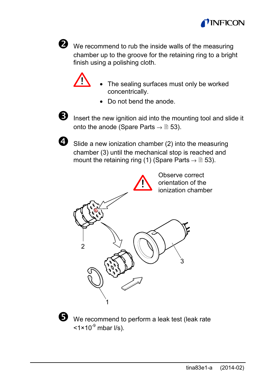 INFICON Gemini ATM to Ultra-High Vacuum Gauge User Manual | Page 44 / 60