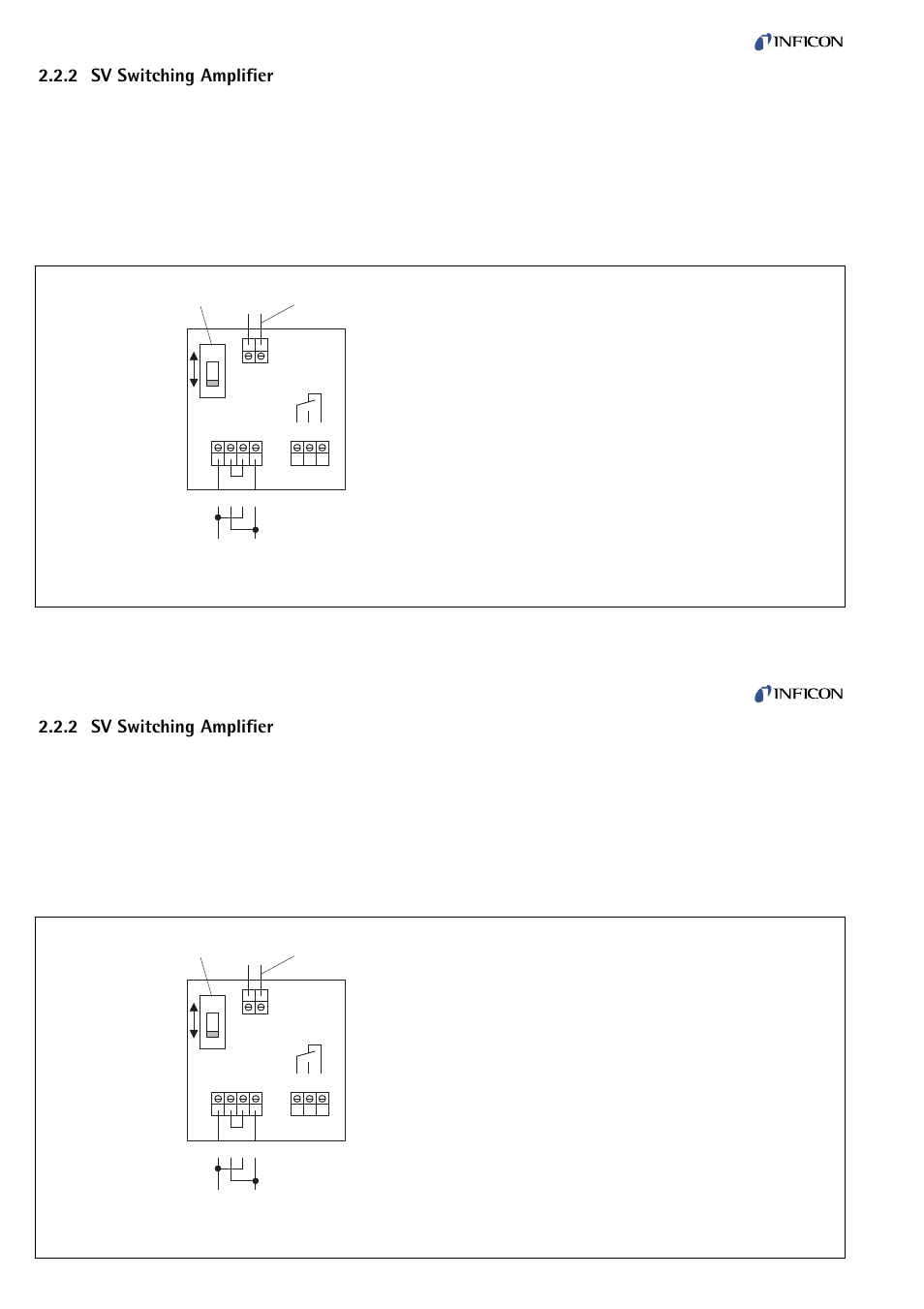 Sv switching amplifier, 2 sv switching amplifier | INFICON VSC150A absolute switch, passiv User Manual | Page 12 / 24