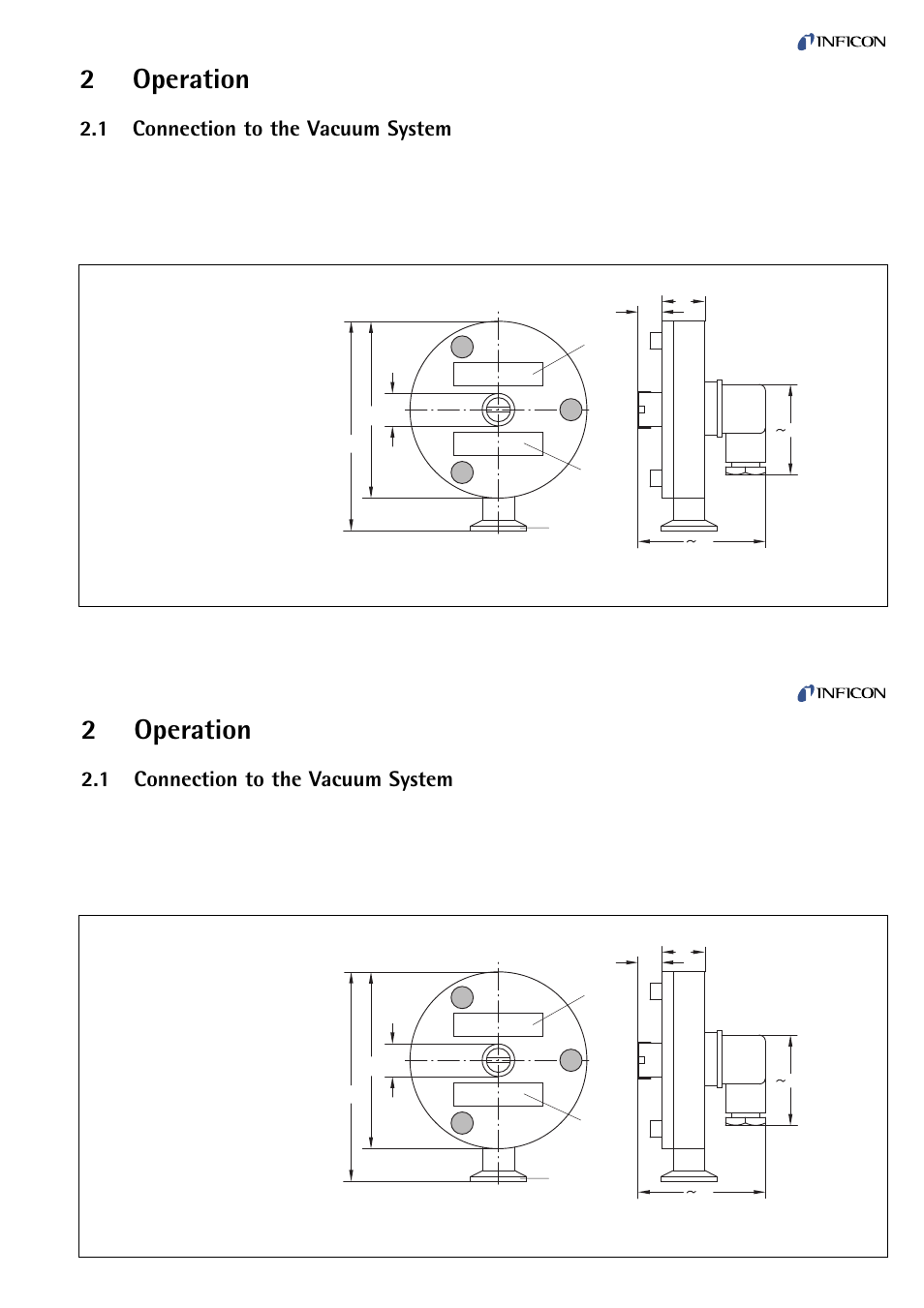 Accessories, Connection to the vacuum system, 2operation | 1 connection to the vacuum system | INFICON VSC150A absolute switch, passiv User Manual | Page 9 / 24