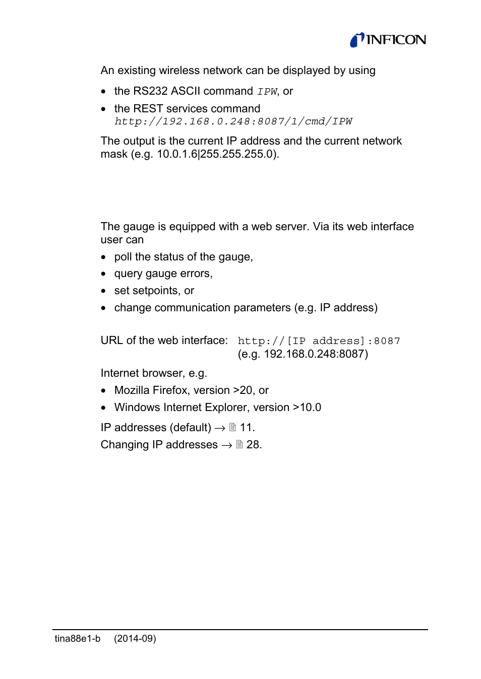 3 web interface | INFICON Cube CDGsci User Manual | Page 31 / 48