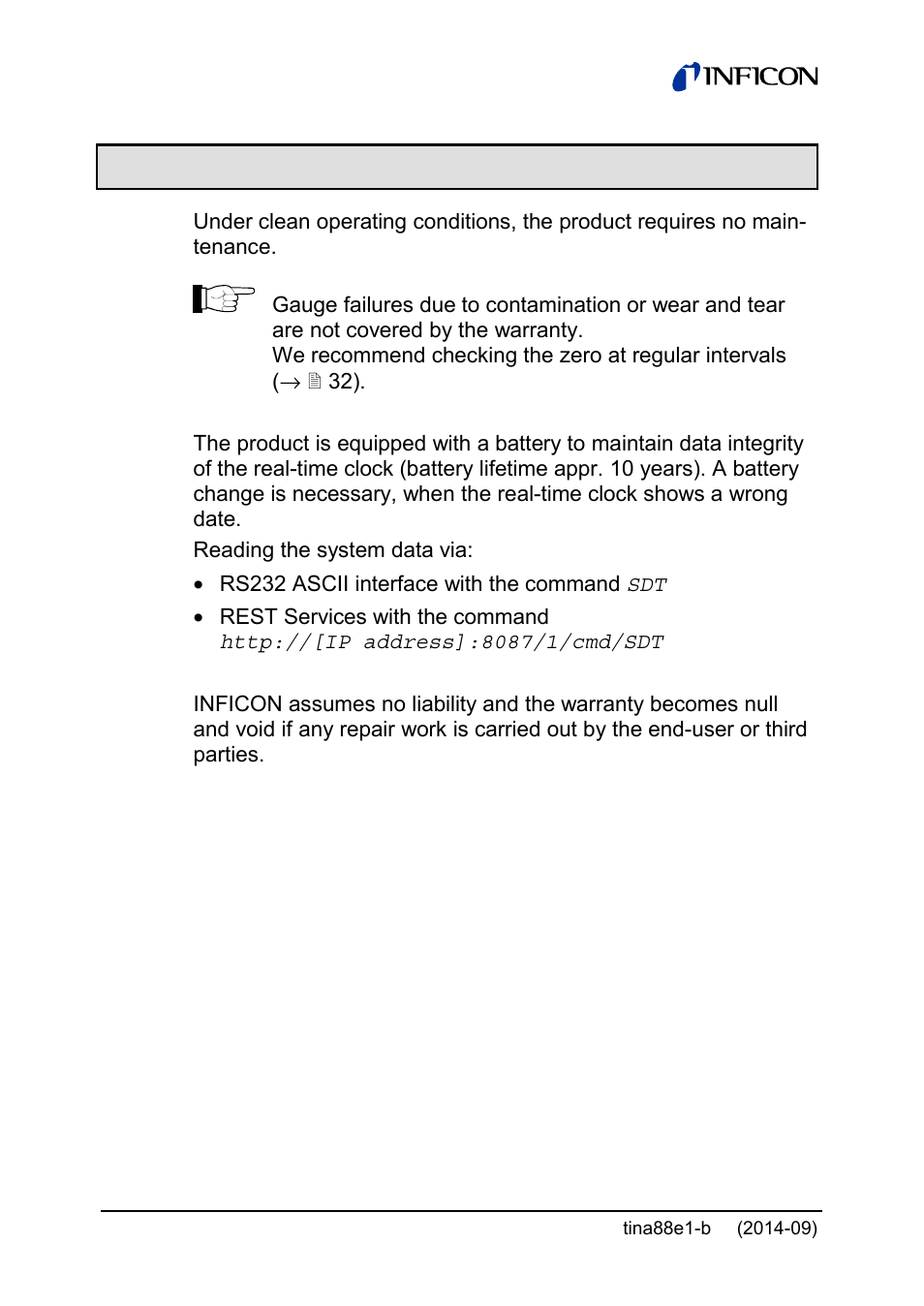 6 maintenance, repair | INFICON Cube CDGsci User Manual | Page 42 / 48