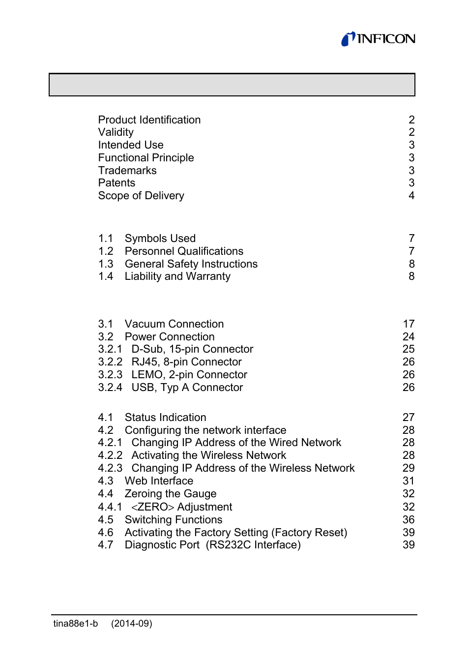 INFICON Cube CDGsci User Manual | Page 5 / 48