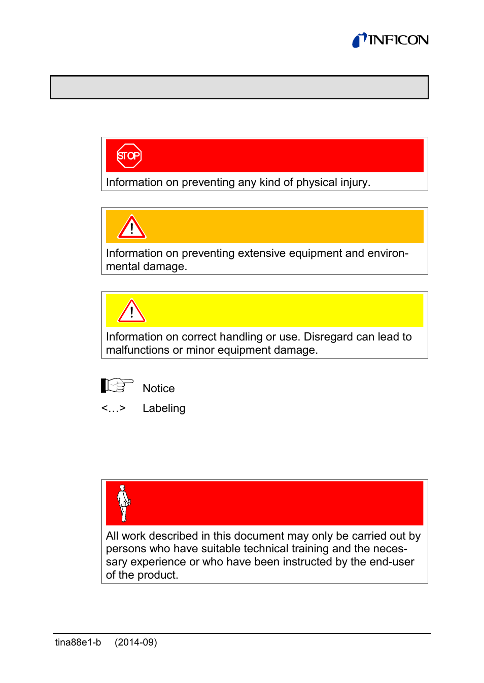 1 safety, 1 symbols used, 2 personnel qualifications | INFICON Cube CDGsci User Manual | Page 7 / 48