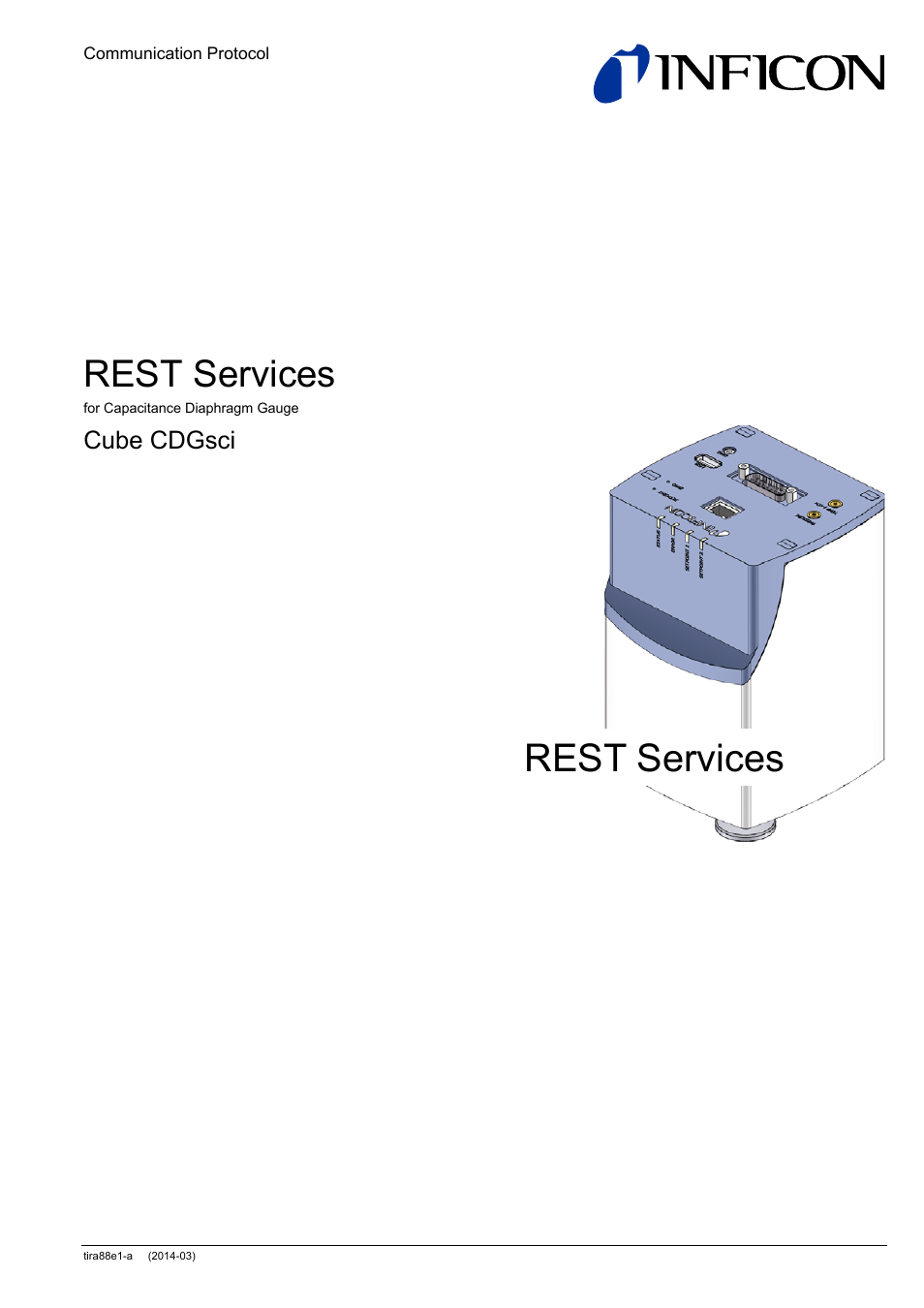 INFICON Cube CDGsci (REST Services) User Manual | 12 pages