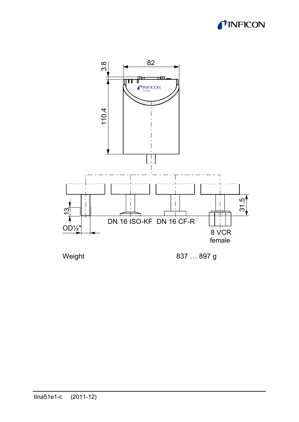 INFICON SKY CDG045D 0.05 ... 1000Torr / mbar User Manual | Page 13 / 40
