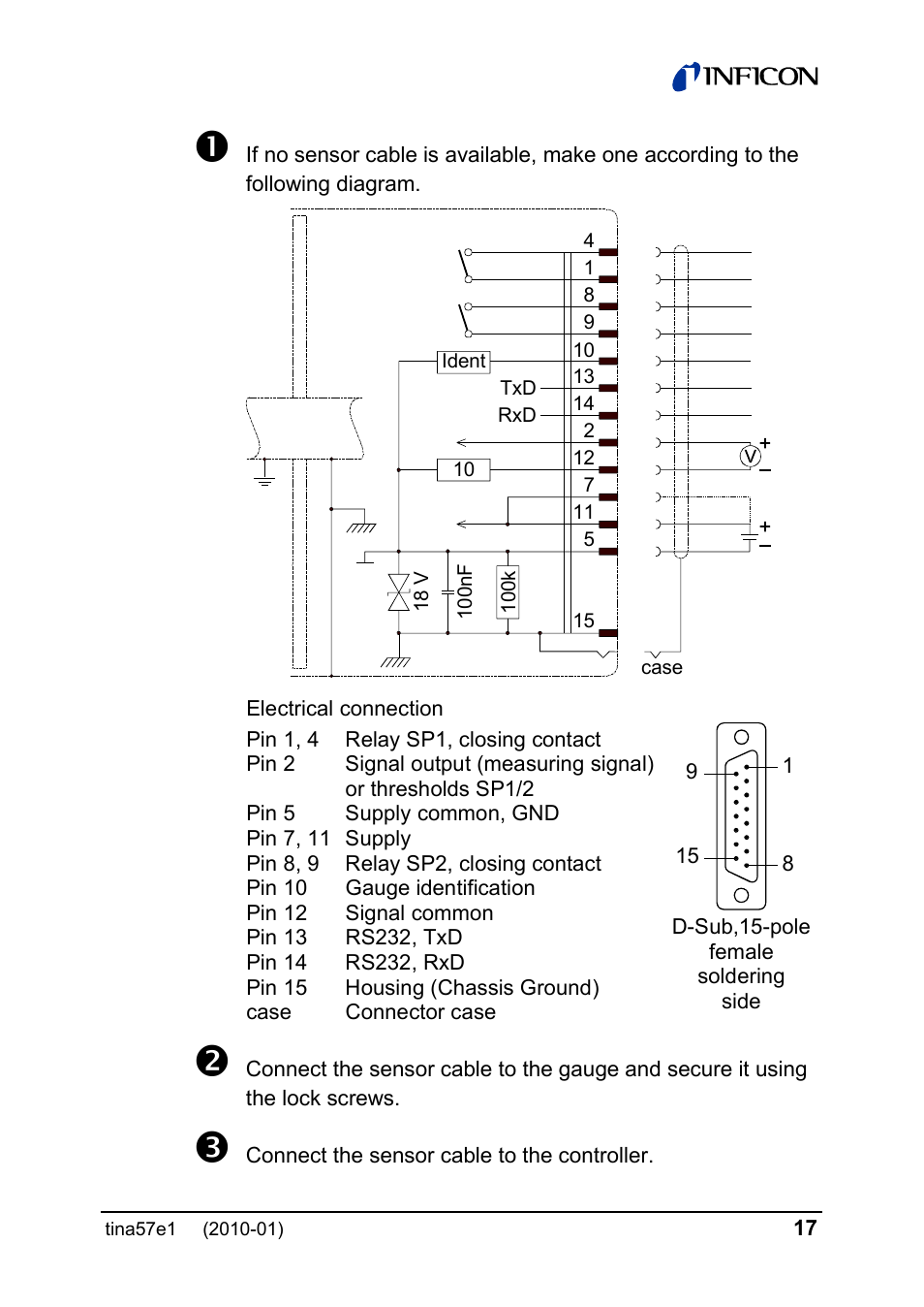 INFICON SKY CDG025D-X3 0.1 ... 1000 Torr / mbar process gauge User Manual | Page 17 / 36