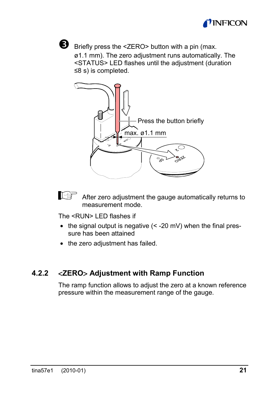 INFICON SKY CDG025D-X3 0.1 ... 1000 Torr / mbar process gauge User Manual | Page 21 / 36