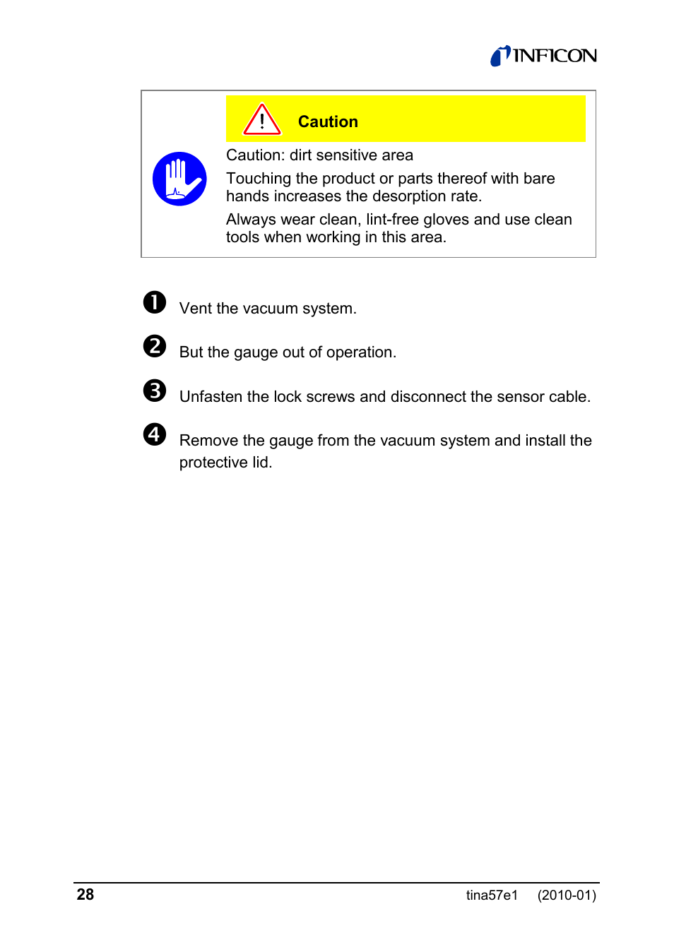 INFICON SKY CDG025D-X3 0.1 ... 1000 Torr / mbar process gauge User Manual | Page 28 / 36