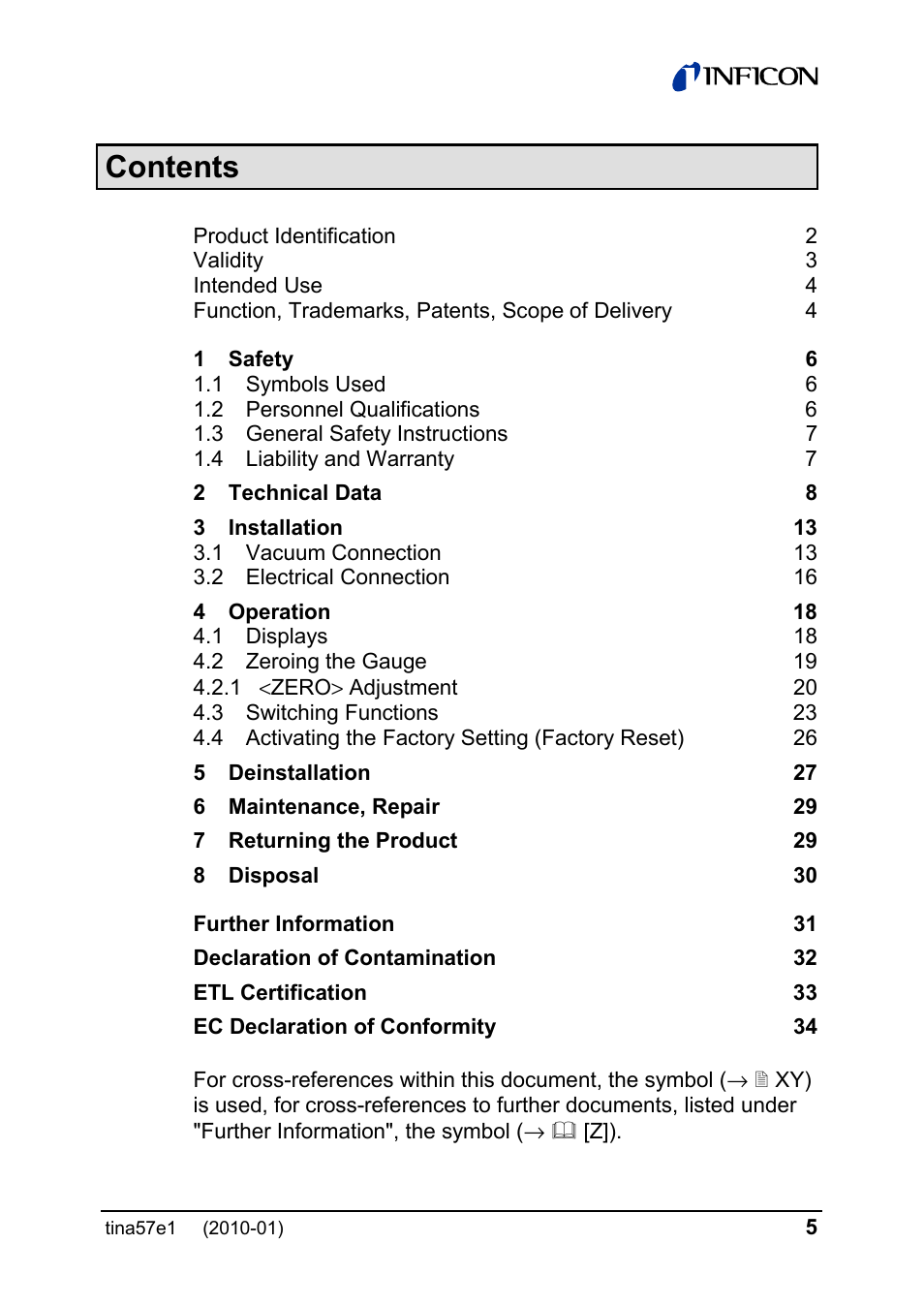 INFICON SKY CDG025D-X3 0.1 ... 1000 Torr / mbar process gauge User Manual | Page 5 / 36