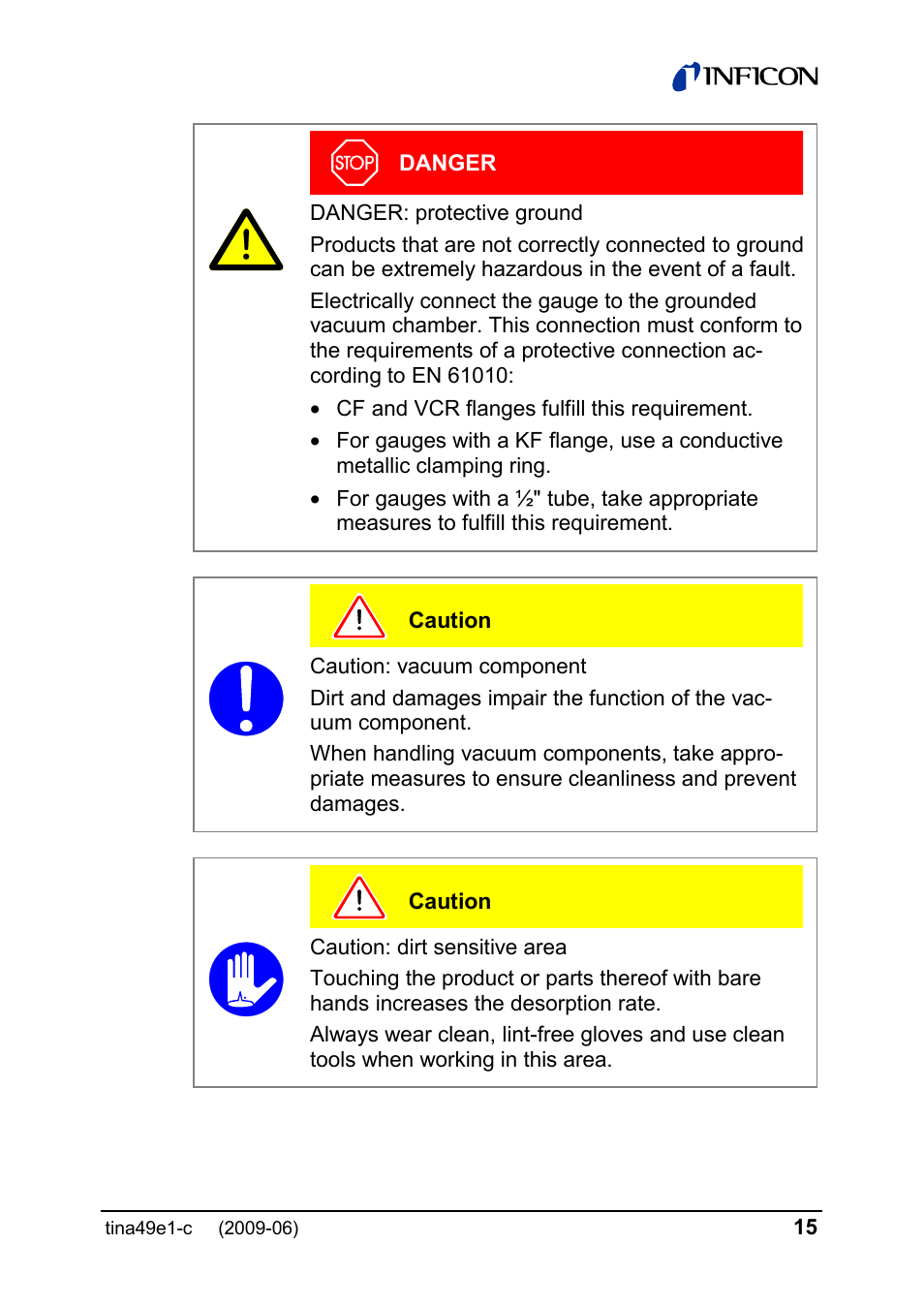 INFICON SKY CDG025D 0.1 ... 1000 Torr / mbar User Manual | Page 15 / 36