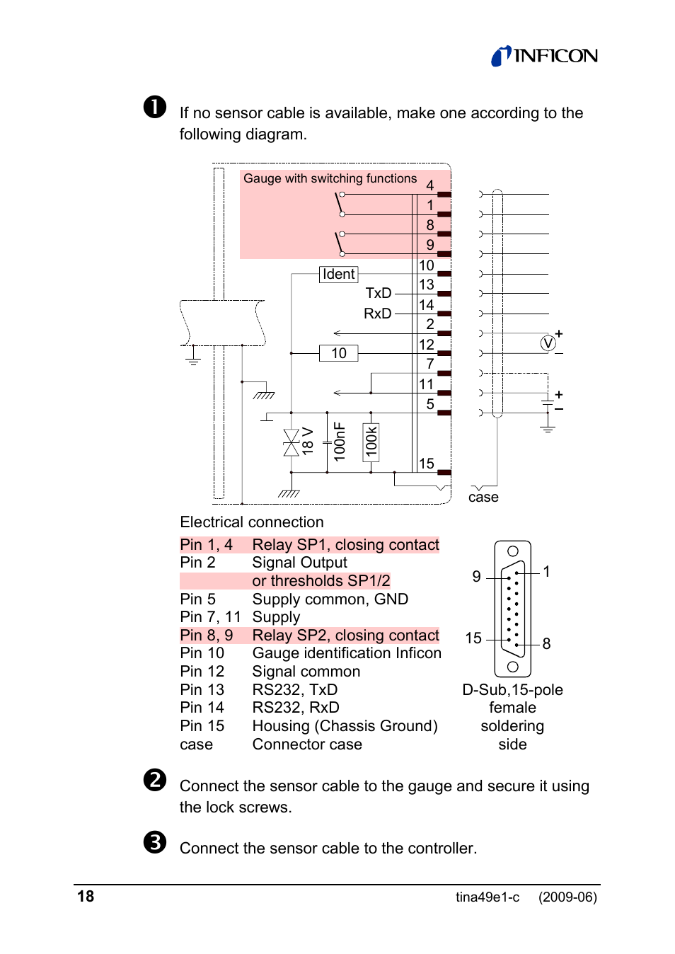 INFICON SKY CDG025D 0.1 ... 1000 Torr / mbar User Manual | Page 18 / 36